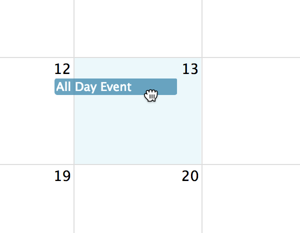 Screenshot: Enable event dragging/resizing